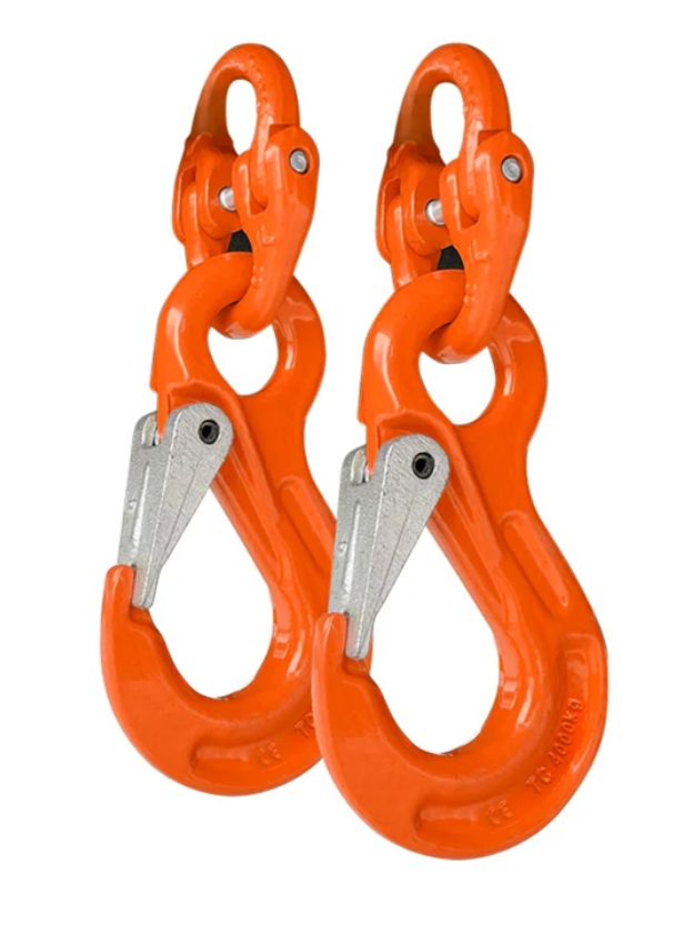 G80 Vehicle Chain Safety Hook Hammerlock and Eye Sling Hook Set 8mm