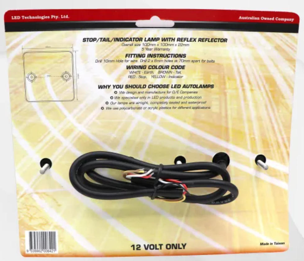 Autolamps LED 101BAR2 Stop / Tail / Indicator / Lamps With Reflex Reflector