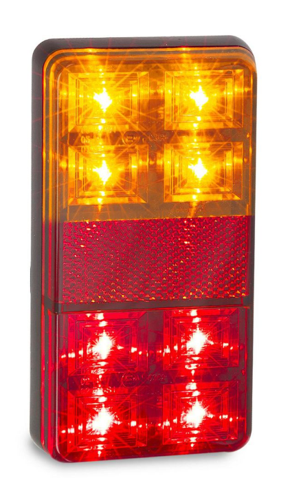 LED Autolamps 12V LED Stop/Tail/Indicator Lamp With Reflex Reflector 2 Pack - 151BAR2