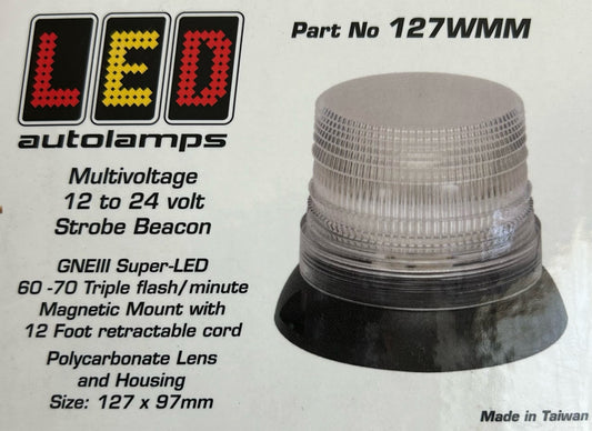 LED Autolamps Multivoltage Strobe Beacon 12-24Volt